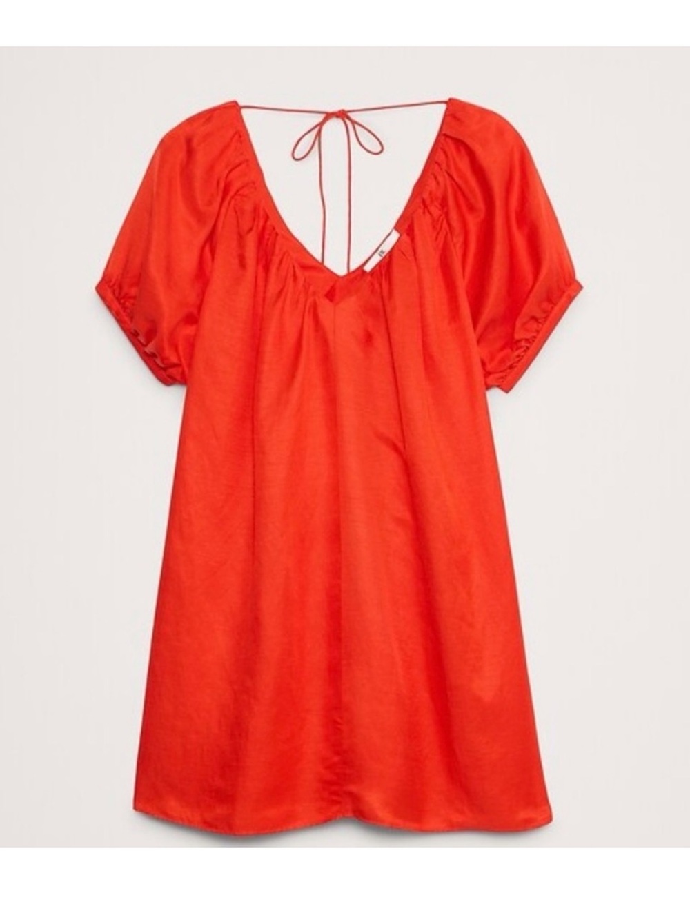 BANANA REPUBLIC Viscose-Linen Puff-Sleeve Mini dress; size XXL
